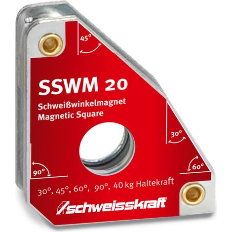 Schweißkraft Permanent Schweißwinkelmagnet 20 für Haltewinkel 30°, 45°, 60°, 90° (1/2)