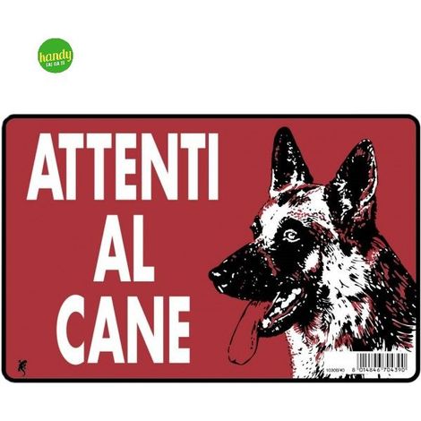 CARTELLO PLASTICA SEGNALETICA PRIVATA CM 30X20 ATTENTI AL CANE