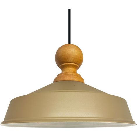 Handbemalte Industrielle Hängeleuchte aus Beige Metall – Vintage-Kronleuchter E27 Ø41 cm für Wohnzimmer, Schlafzimmer Oder Esszimmer (1/5)