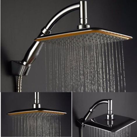 Pommeau de Douche Pluie AVANC 9 Pouces - Inox texturé - Lisse (1/4)