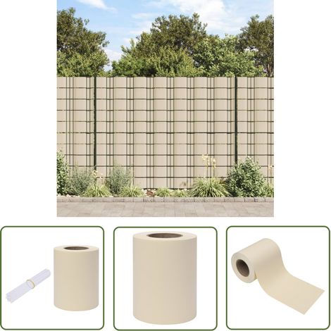 The Living Store Écran d'intimité de jardin PVC 70x0,19 m Crème - Écran D'intimité Jardin - Clôture Pvc - Barrière De Confidentialité - Brise Vent - Ombrage (1/5)
