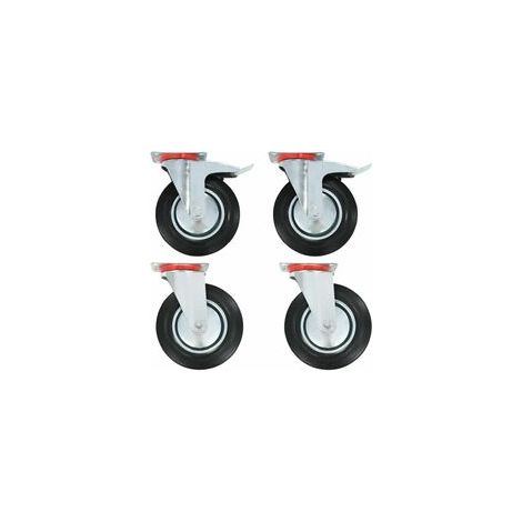 Ruote girevoli FIMEI 4 pezzi 200 mm - Crezuo
