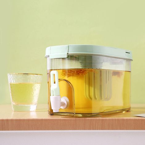 Bouteille d'eau 4L pour réfrigérateur, carafe distributeur avec (1/5)