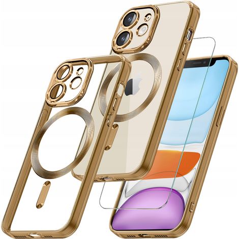 iPhone 11 Hülle, Electro MagSafe, Gold + Displayschutzfolie (1/5)
