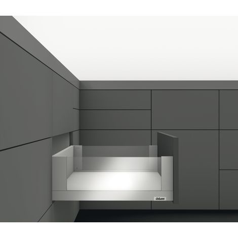 BLUM LEGRABOX free SET Höhe C, BLUMOTION S, 70Kg, NL 450, Carbonschwarz (1/5)