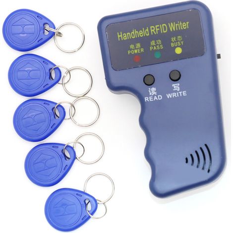 Enregistreur de cartes d'identité portable 125 kHz, lecteur/graveur de cartes d'identité, duplicateur de cartes d'identité pour usage domestique et bureau (1/5)