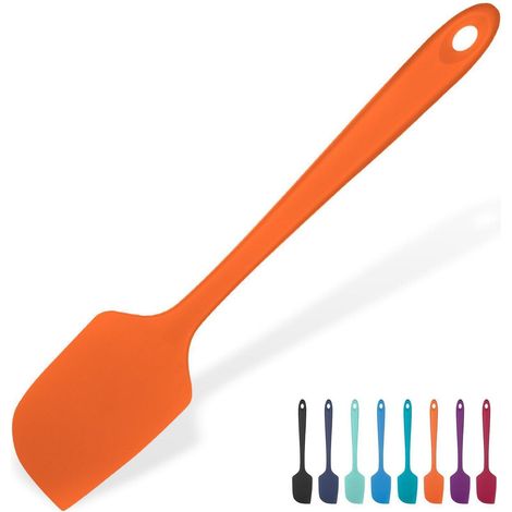 Großer Silikon Spatel 29cm Hitzebeständig bis 315°C Orange Flexibel & Antihaft