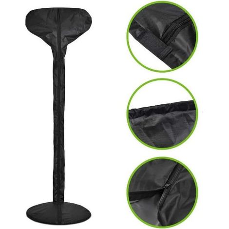 Noir - 180x52 cm - Housse anti-poussière pour chauffage tout compris - Imperméable/zippé/anti-exposition