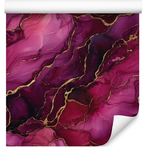 Papier peint encre bordeaux, violet, rose et bordeaux 50x1000 cm (1/5)