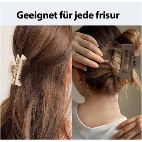 4 Pince Cheveux Femme,10.5cm Antidérapante Pince a Cheveux Accessoire Cheveux pour Femmes, Filles, Cheveux épais et Fins, yd (1/4)