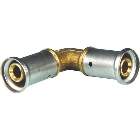 Coude 90° égal laiton multicouche à sertir TH ou BE Ø26x3.0