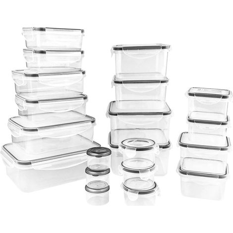 Boite Repas Réutilisable, Boite Hermetique Alimentaire avec Couvercle, Boîtes Alimentaires, Boite Alimentaire Plastique, Boîtes de Conservation, Boîtes de Conservation Alimentaire pour Cuisine (1/5)