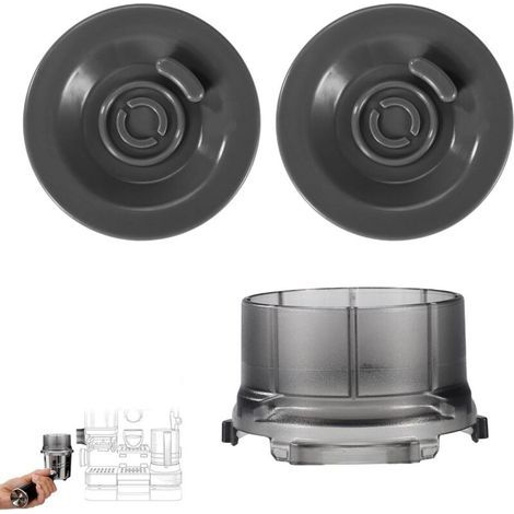 Filtertrichter mit 2 Reinigungsscheiben für die Ninja Luxe ES601 Kaffeemaschine, spritzfreier Espresso-Dosiertrichter aus Kunststoff, Kaffeemaschinenzubehör (grau) (1/4)
