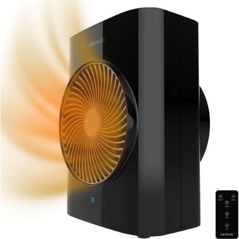 Cecotec Calefactor Eléctrico Bajo Consumo ReadyWarm 2070 Max Force Smart Black. Termoventilador, 2000W, 2 Niveles de Potencia