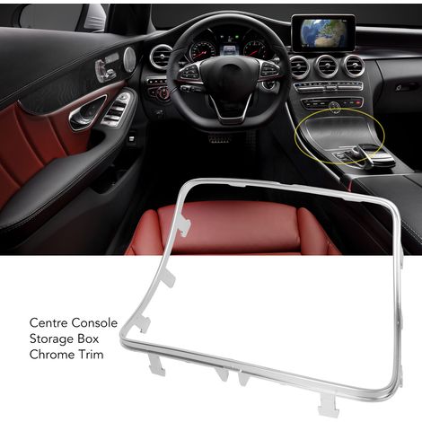 Habillage Chrome pour Console Centrale - Modèle A2056830900 - ABS Texturé Style Sportif Compatible Mercedes Classe C 205 (2015-2021) (1/5)