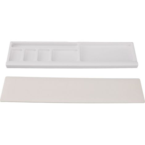 Repose-poignet ergonomique antidérapant pour clavier avec étui de rangement, blanc bureau (1/5)