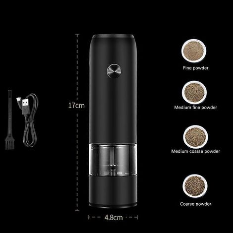 Moulin à café électrique avec moulin à poivre rechargeable et lumineux (1/3)