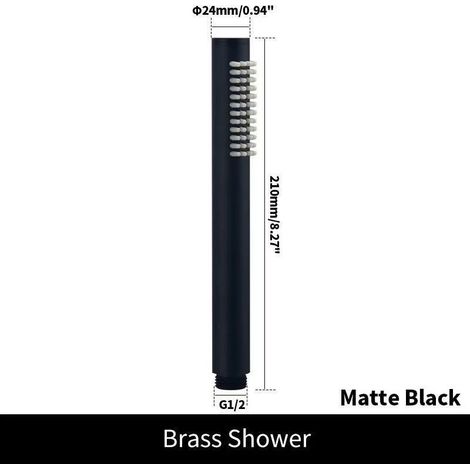 Ensemble de douchette murale style hôtel — Noir mat (1/3)