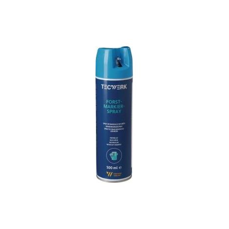 Peinture de marquage forestier bleu néon 500ml Aérosol TECWERK (1/2)