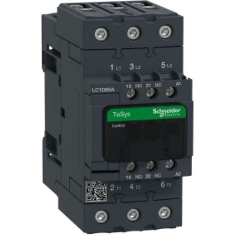Contattore TeSys LC1D - 3 poli - AC3 440V 65 A - 220 V AC - LC1D65AM7 (1/2)