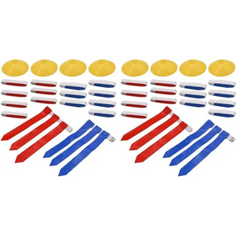 2X Ensemble de Flag-Football, Ensemble de 28 Drapeaux et Ceintures de Flag-Football, Ceinture pour Enfants Ou Adultes Joueurs de Flag-Football (1/5)