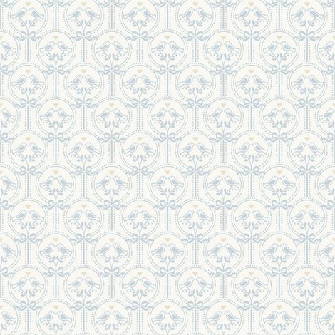 Grandeco Jack 'N Rose Blue Birds Nursery Kids Paste The Wall Vinyl Wallpaper (1/4)