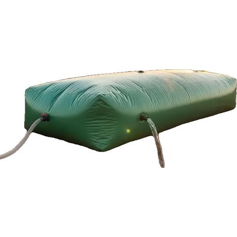 Réservoir d'eau pliable, PVC durable, capacité de 3000L, Vert (1/2)