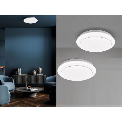 LED Deckenleuchten flach 2er SET runde Deckenlichter Weiß, Ø 38cm (1/4)