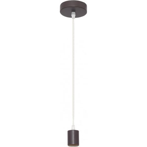 Braccio.pendente viso 1xe27 marrone regx10x10 cm