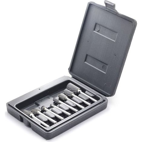 8 Hartmetallfräser mit Doppelgewinde – Polieren von Metall und Holz – Rotationsfeile zum Schnitzen, Entgraten und Feinbearbeiten (1/5)