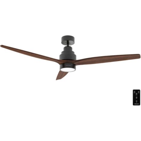 Cecotec Ventilateur de Plafond avec Lumière EnergySilence Aero 5300 Black&Wood Design: 30 W Diamètre 52" avec 3 Pales