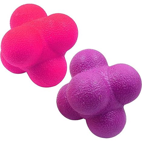 Ballon De Réaction - 6 Hémisphères - Caoutchouc Haute Densité - Pour Entraînement De Coordination Œil-Main Et Réflexes - Lot De 2 (1/3)
