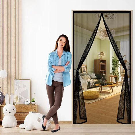 Moustiquaire Porte Coulissante 98 x 166 cm Anti-Moustiques (1/5)