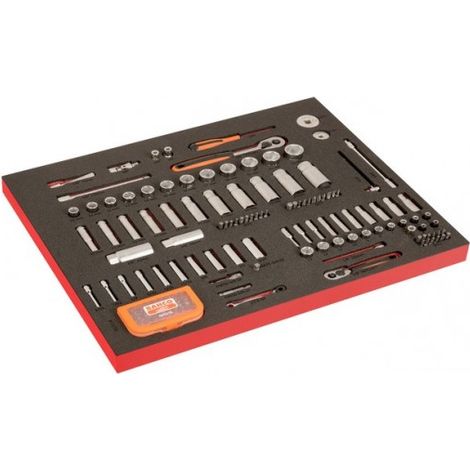 BAHCO - module Fit&Go 3/3 marquage laser, douilles 1/2" & 1/4" & jeu d'embouts - 139 Pcs