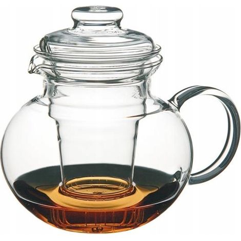 Jarra de vidrio de 1 litro con infusor, de buena marca.