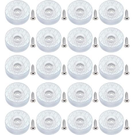 (20 Pièces) Antidérapant Silencieux 30mm Grand Protecteur Sol Silicone Patins de Meubles Planeurs avec vis pour Pieds canapé Table Bureau (1/5)