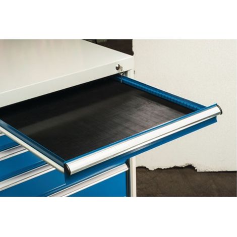 Inserto in gomma per cassetti nero per mobile L.572mm per cassetto H 50-175mm (1/2)