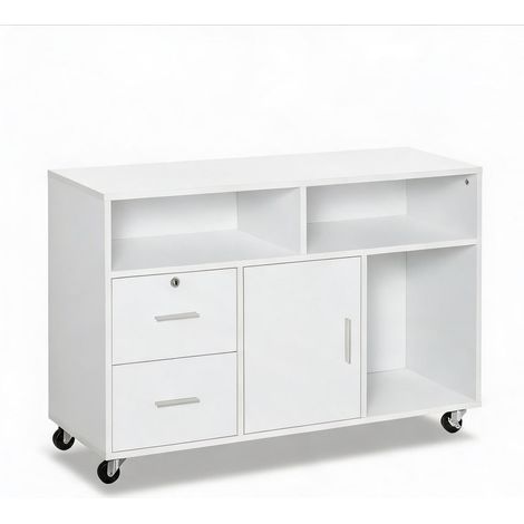 Meuble de rangement de bureau blanco en melamina 100 x 35 x 65 cm (1/5)