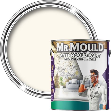 MR MOULD - Anti-Mould Paint - Premium Colour & Protection for Interior Walls & Ceilings - Ivory - 1L