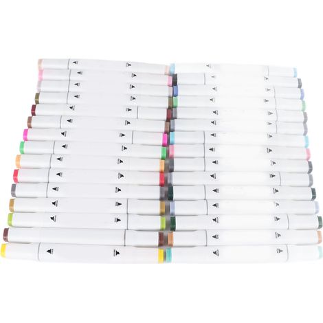 Marqueurs à double pointe, 30 couleurs, marqueurs de peinture portables et sûrs pour la peinture sur roche, toile, bois, plastique et tissu. (1/5)