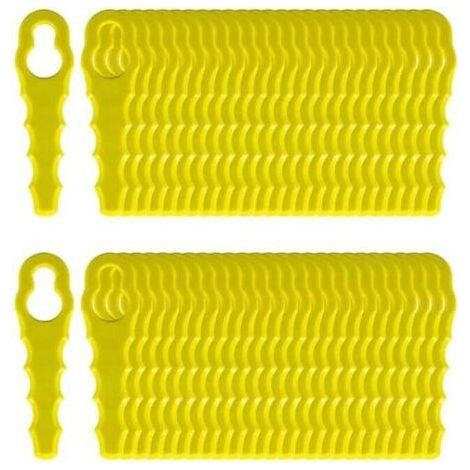 50-Piece Replacement Blades for Grass Trimmer, Double Serrated Blade Heads RAC155 RAC157 RAC158 (1/5)