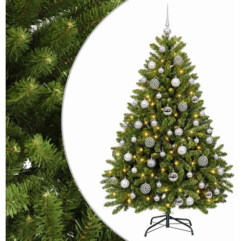 Künstlicher Weihnachtsbaum Hellgrün mit Weihnachtskugel 120 cm vidaXL