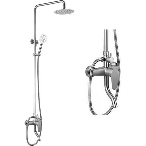 304 Stainless Steel Three-Stage Shower Set with Hot and Cold Water Faucet, Bathroom Pressurized Shower Head, Handheld Shower Head -- Celo Three-Stage Shower