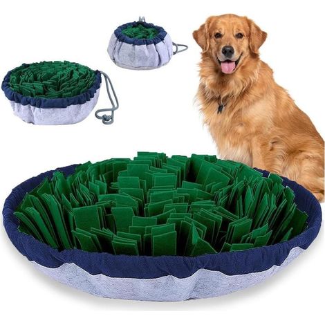 Tapis de fouille pour chien, jouet puzzle de recherche de nourriture, tapis d'entraînement Slow Food, jouet puzzle interactif pour chien (vert) (1/5)