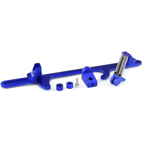 Support de câble d'accélérateur en alliage d'aluminium bleu, compatible avec les carburateurs Holley série 4500, doté d'un double ressort de rappel.