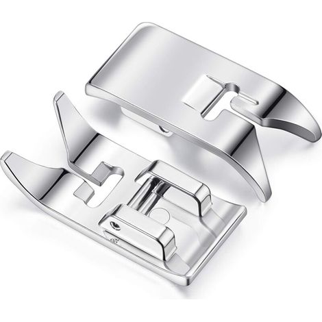 Sewing Machine Presser Foot Parts, Straight Stitch Foot, Universal Zig Zag Foot for Most Sewing Machines, Low Shank Domestic Sewing Machines (2 Pieces)