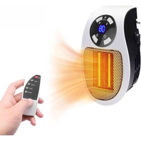 500W Portable Space Heater with Overheat Protection and Wall Plug, Suitable for Office and Bedroom Use. (1/5)