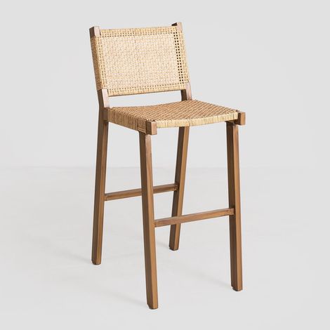 Sgabello da giardino Ori in vimini sintetico alto 75 cm SKLUM            