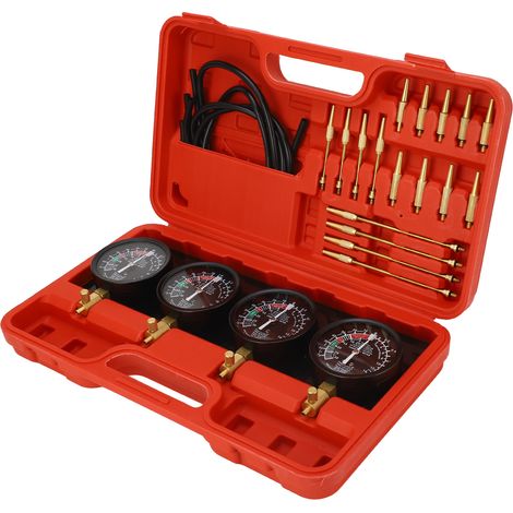 Kit d'outils de synchronisation de carburateur à dépression avec 4 tuyaux en caoutchouc pour moto 4 cylindres (1/5)