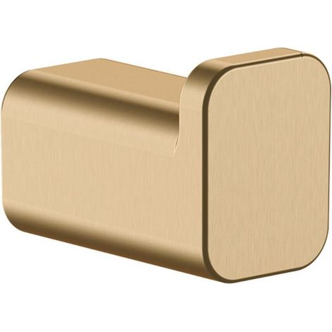 Hansgrohe – Crochet simple métallique 3x2x1,6cm – Fixation cachée – Bronze brossé – Pour montage mural (1/2)